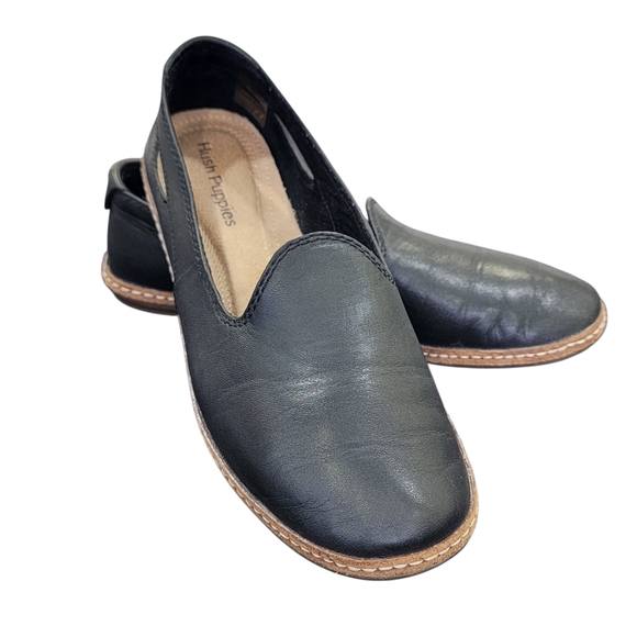 Hush Puppies Sebeka Piper Flat Black Slip-on Moccasin Comfortable Womens Size 7 - Picture 1 of 15